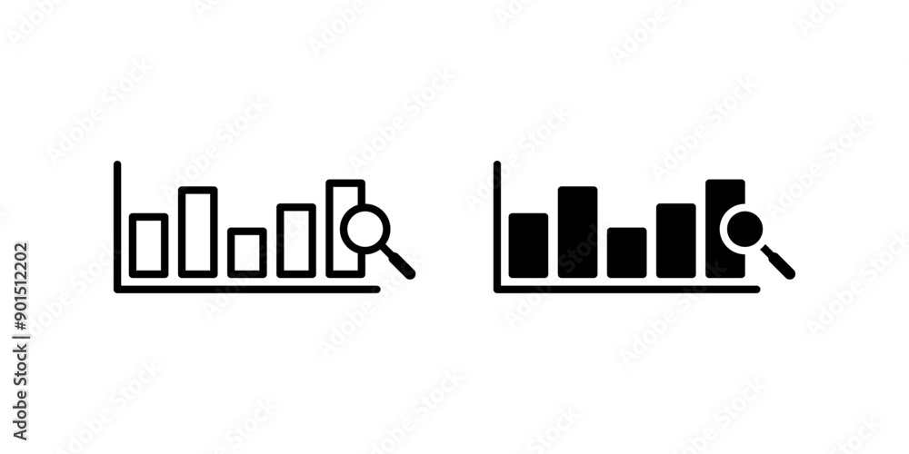 Poster bar chart icon set. analytics sign. for mobile concept and web design. vector illustration on white 
