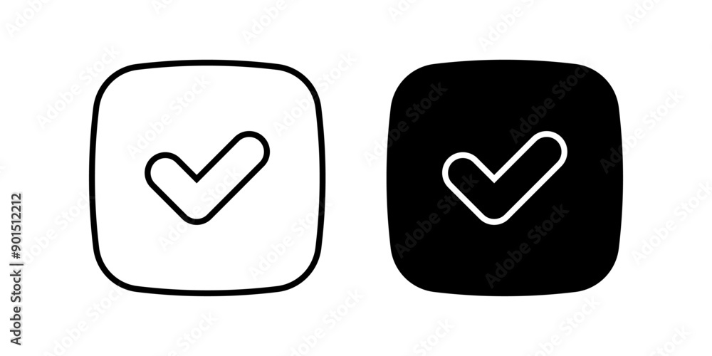 Poster check mark icon set. checkmark sign. for mobile concept and web design. vector illustration on white
