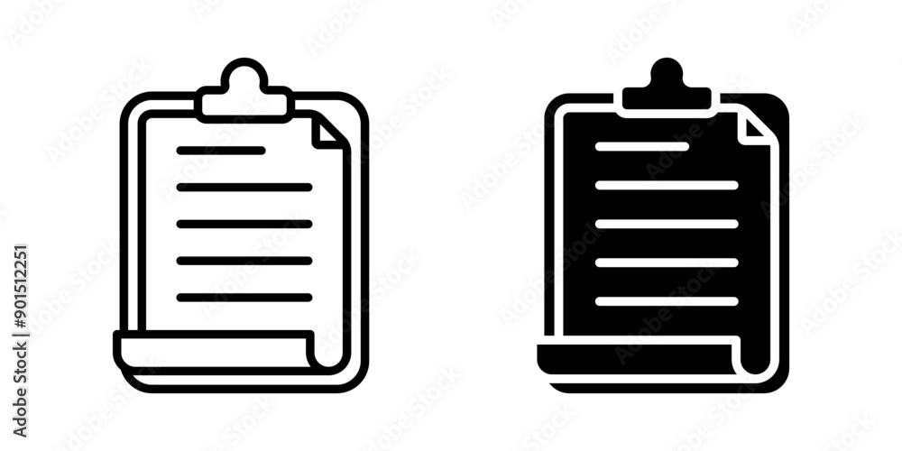 Poster clipboard icon set. file document sign. for mobile concept and web design. vector illustration on wh