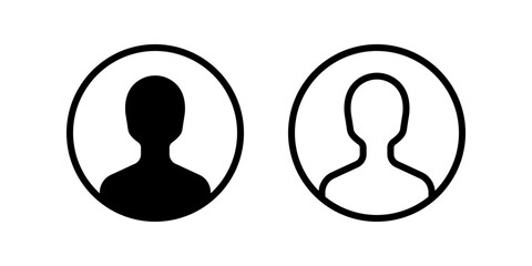Profile icon set. Avatar, user profile, person sign. Flat illustration of vector icon on white background