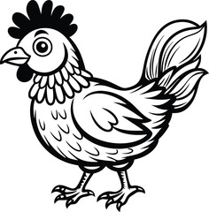 vector illustration of a chicken