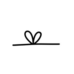 bow ribbon line illustration