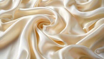 Fototapeta premium silk, satin, fabric, texture, gold, textile, material, cloth, pattern, decoration, wave, luxury, soft, golden, shiny, smooth, drapery, silky, color, backdrop, shine, design, fashion, cream, elegant