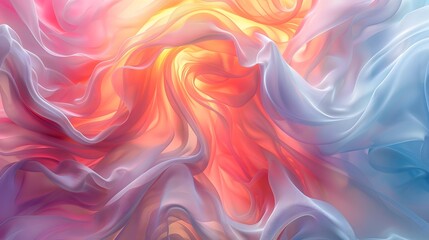 Obraz premium Ethereal Swirls of Colorful Fabric in Soft Light