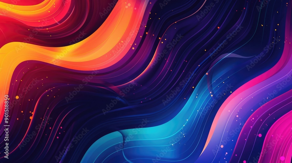 Poster a vibrant, abstract background featuring dynamic lines and patterns, adding energy and movement to y