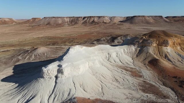 Aerial view of surreal rock formations of Kanku-Breakaways Conservation Park, South Australia