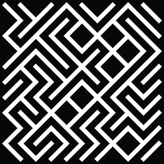 Labyrinth vector rectangle shape. Maze (labyrinth) game illustration
