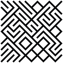 Labyrinth vector rectangle shape. Maze (labyrinth) game illustration
