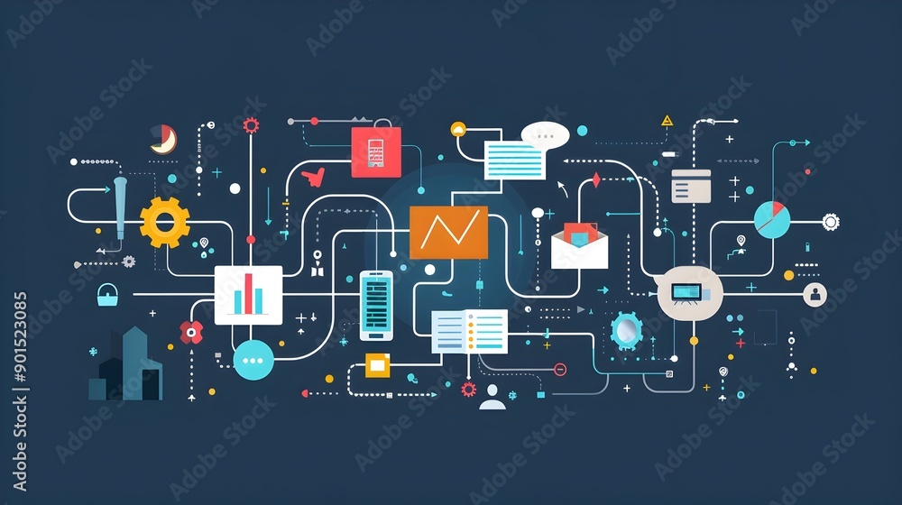 Aufkleber detailed infographic depicting big data processing workflow and platform