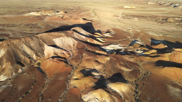 Panoramic view of surreal rock formations of Kanku-Breakaways Conservation Park, South Australia