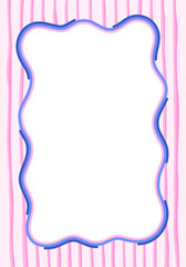 Retro frames for social media, photo cards, posters, invitations, etc. Groovy border in 60s, and 70s style. Vector.