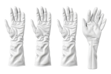 Obraz premium set of white gloves on transparent background