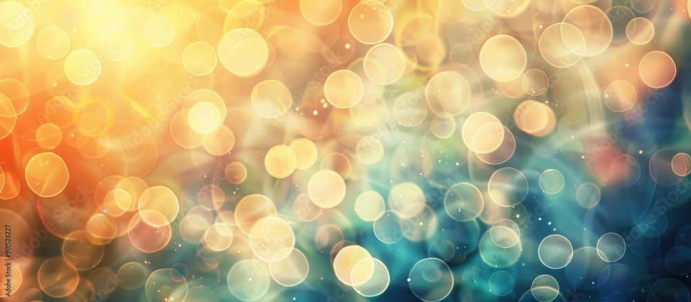 Poster retro style bokeh backdrop with copy space image