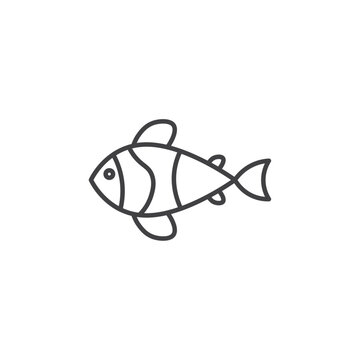 recommend clip art: Clown fish icon isolated on white background