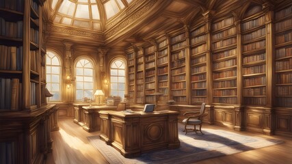 Interior design of Library