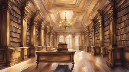 Interior design of Library
