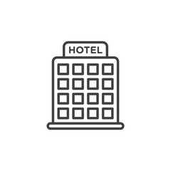 Hotel icon isolated on white background