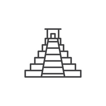 recommend clip art: Chichen Itza icon isolated on white background