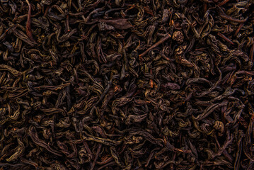 Black tea isolated on white background.
