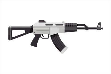 Assault Rifle lineal color mode art vector