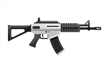 Assault Rifle lineal color mode art vector