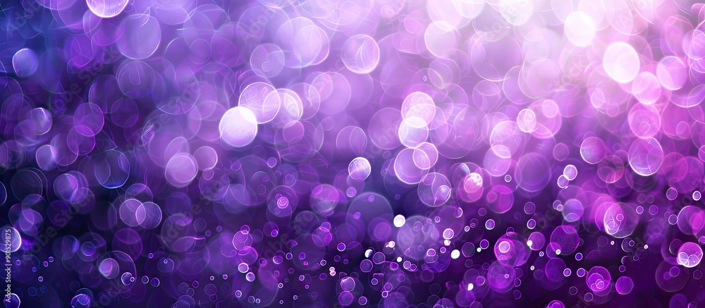 Poster abstract violet bokeh background with copy space image from a natural setting