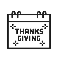 Thanksgiving Date  icon vector image. Suitable for mobile application web application and print media.