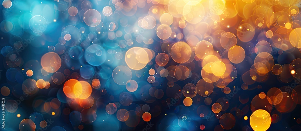 Poster background with an abstract light bokeh pattern design in the vicinity of a copy space image