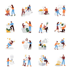 Basic RGBLatest Collection of Crowdfunding Flat Illustrations 

