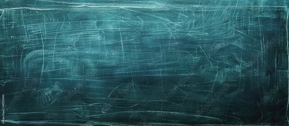 Poster clean chalkboard with erased chalk marks providing a background for text messages perfect educationa