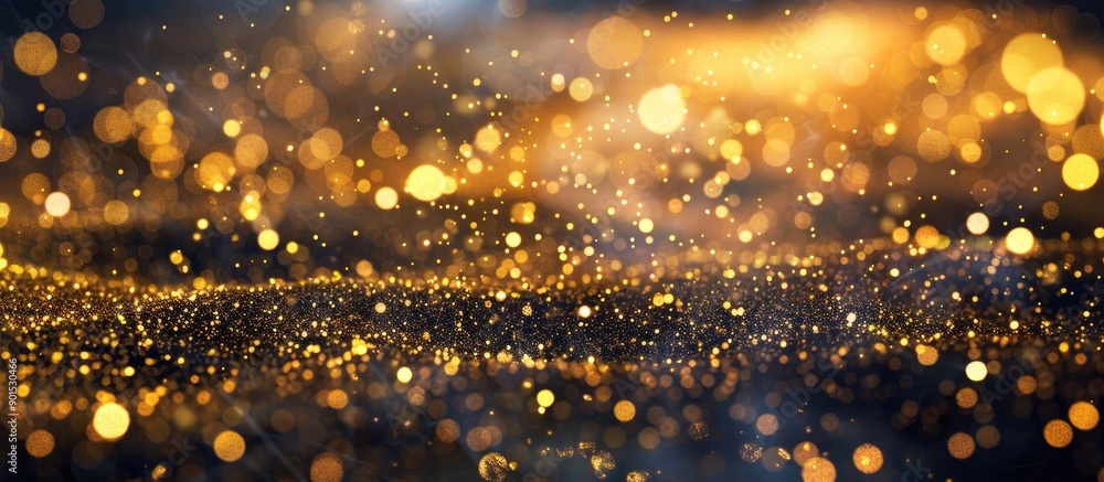 Aufkleber sparkling particles resembling gold dust enhancing the copy space image