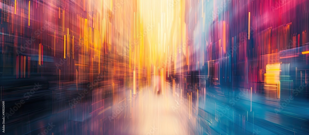 Poster creative vertical motion blur for background with copy space image