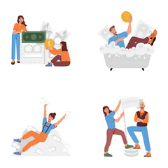 Basic RGBSet of Sponsorship Flat Illustrations 

