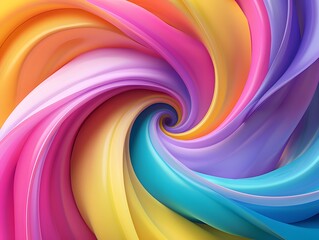 Obraz premium Colorful abstract swirl design with vibrant spiral gradient