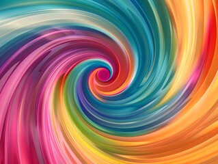 Colorful abstract swirl design with vibrant spiral gradient