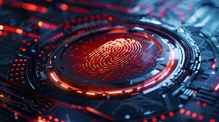 Concept Protect personal data.Security System