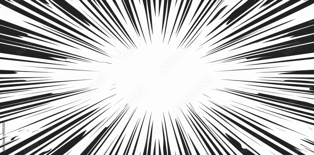 Aufkleber an illustration of a blast motion frame or explosion effect with speed lines on a transparent backgr