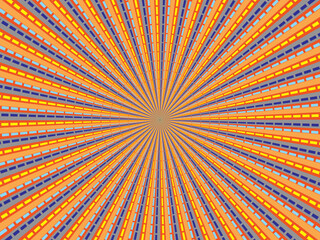 Vector illustration of bright sunlight, multicolored starburst background. The sunlight spreads.