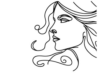 woman with long hair