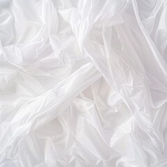 Obraz premium Overlay of plastic punched wrap texture. Polyethylene crumpled packaging for vinyl or CD covers. Slick mockup illustration of shrink crumpled plastic sleeves.