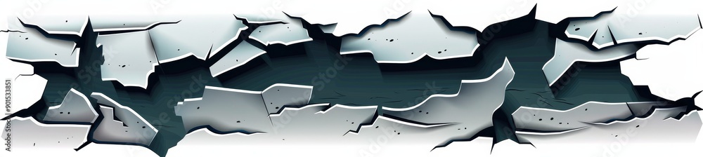 Aufkleber an illustration of rough shapes as retro template design elements using torn paper frames and jagged