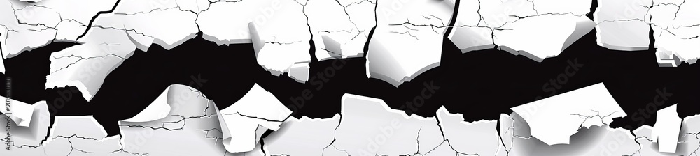 Poster paper frames with jagged edges. ripped cutots for collage in a weathered and distressed style. retro