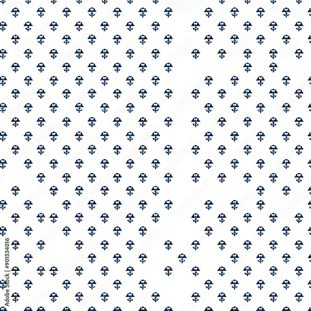 Poster geometric background in minimalistic style with anchors and polka dots. maritime backdrop suitable f