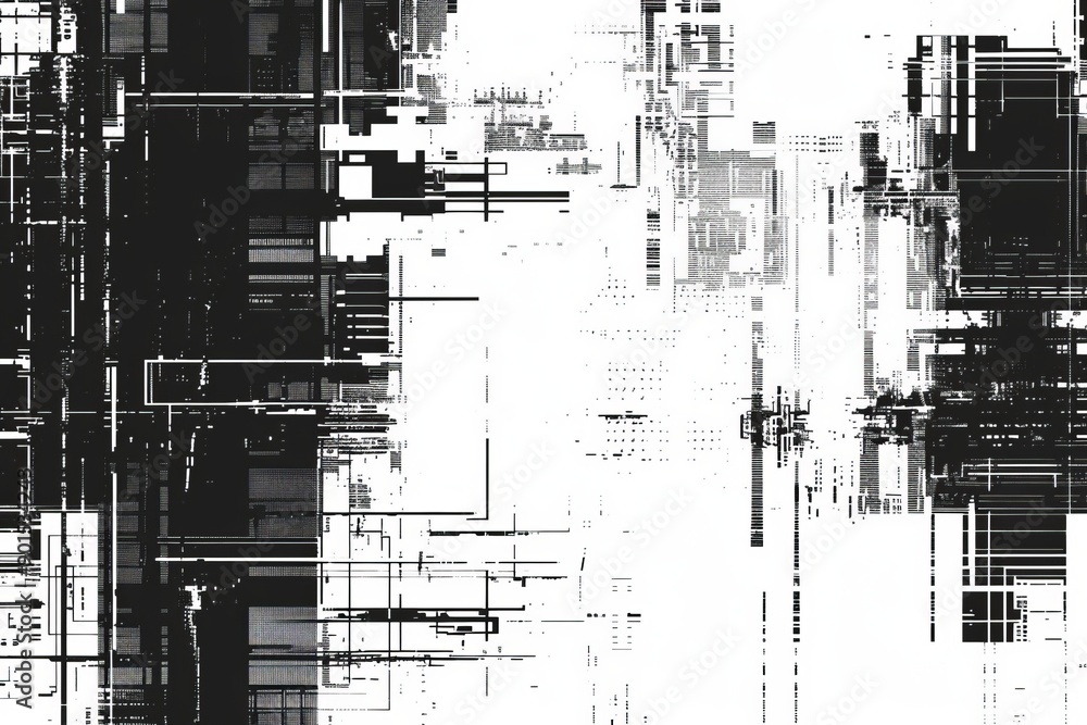 Poster this is a modern illustration of grunge dither noise retro design with a noisy glitchy background te