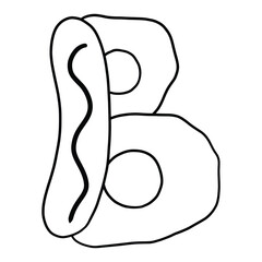 Outline Hotdog fonts B