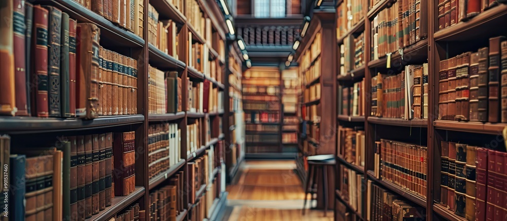 Poster library showcasing an array of open books with ample copy space image.