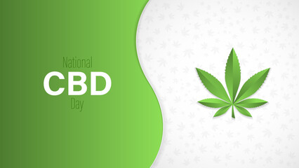 National CBD Day is observed every year in August, vector illustration.