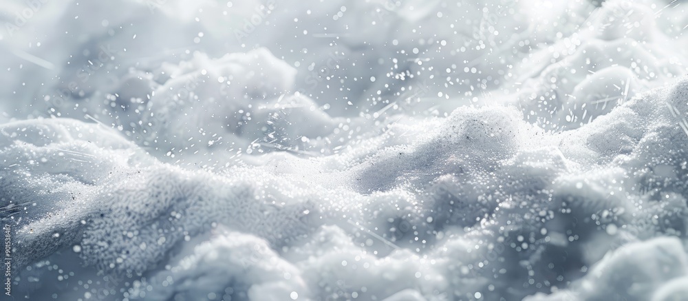 Poster texture or background resembling white snow with copy space image.