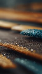 close up of a wet card