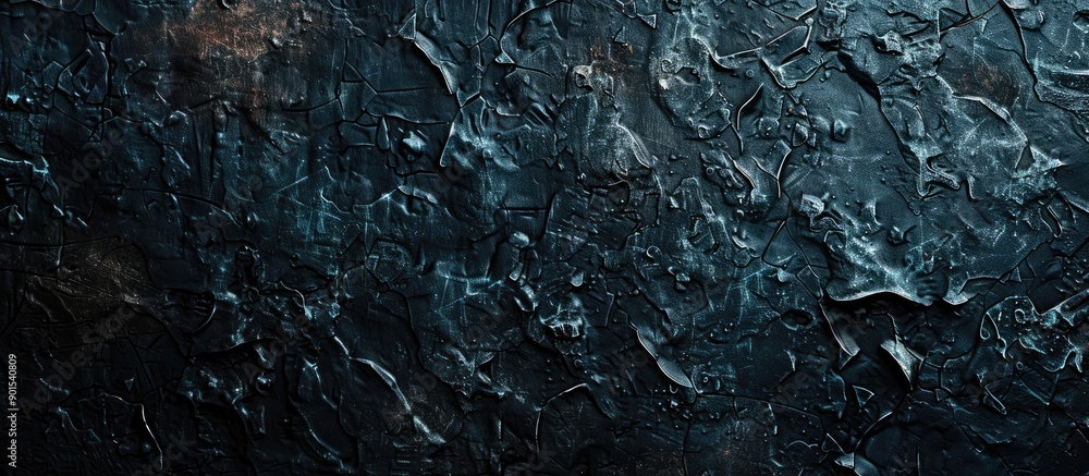 Poster top view of a grunge black background with a textured surface, ideal for placing text with a copy sp